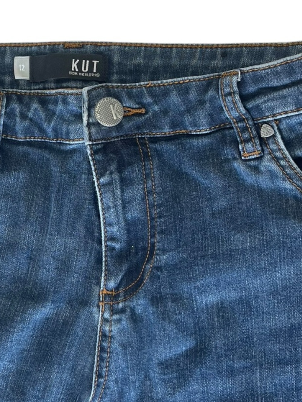 Kut from the Kloth Women's Straight Leg Jeans in Wash Blue - Picture 6 of 10